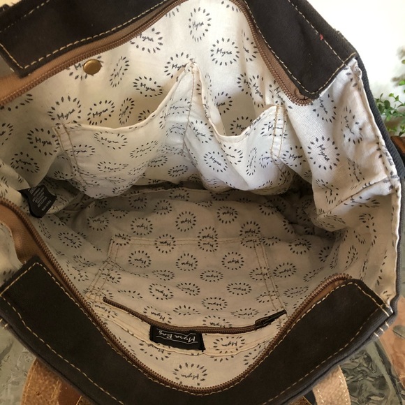 Myra Bag up cycled Canvas Tote Abstract Key C2019 - Picture 7 of 7